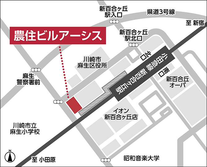 ジュリア・オージェ 新百合ヶ丘店 地図