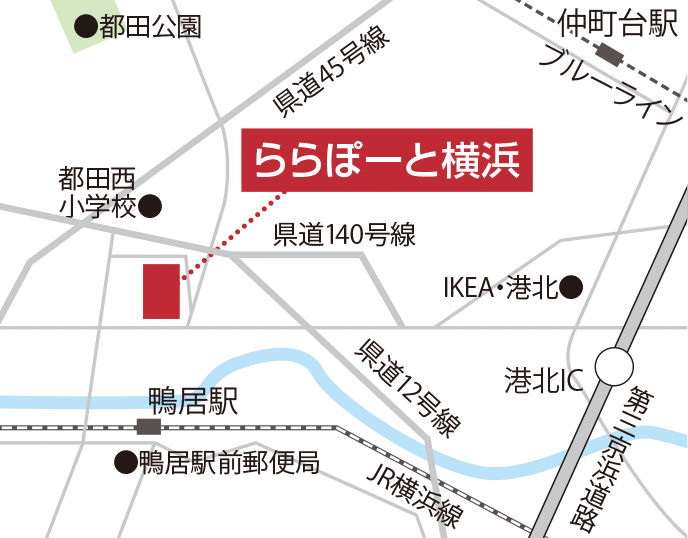 ジュリア・オージェ ららぽーと横浜店 地図