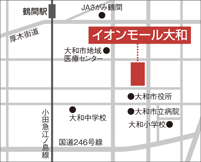 ジュリア・オージェ イオンモール大和店 地図