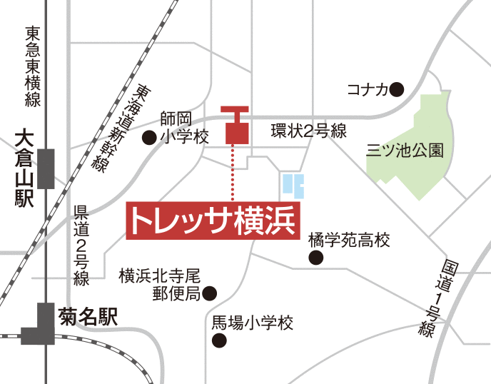 ジュリア・オージェ トレッサ横浜店 地図