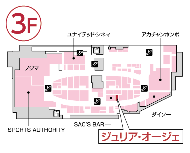 ジュリア・オージェ テラスモール松戸店 館内図