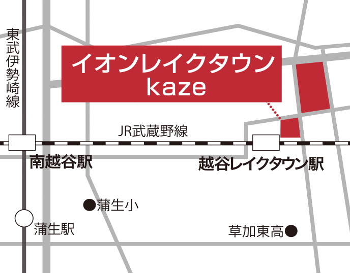ジュリア・オージェ 越谷イオンレイクタウン店 地図