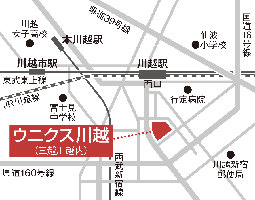 ジュリア・オージェ 三越川越店 地図