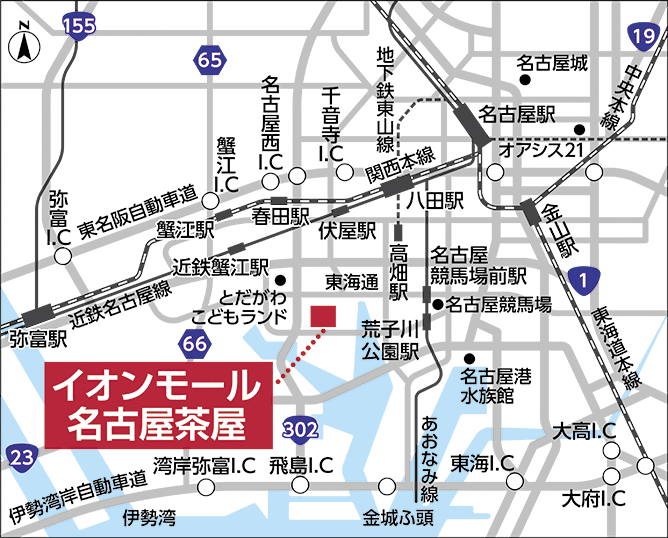 ジュリア・オージェ イオンモール名古屋茶屋店 地図