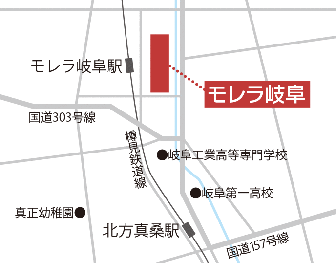 ジュリア・オージェ モレラ岐阜店 地図