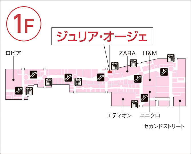 ジュリア・オージェ モレラ岐阜店 館内図