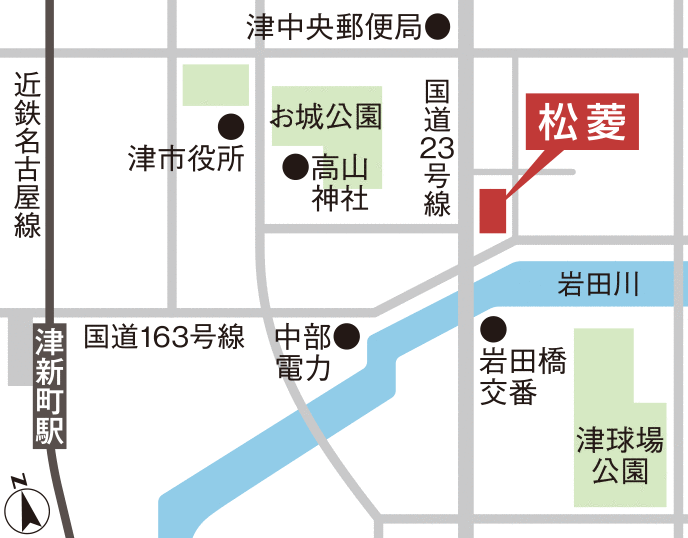 ジュリア・オージェ 津松菱店 地図