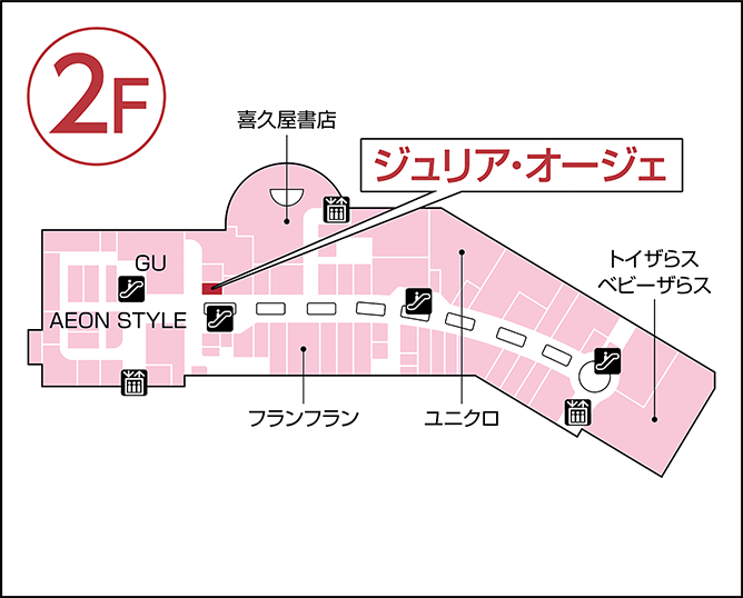 ジュリア・オージェ イオンモール草津店 館内図