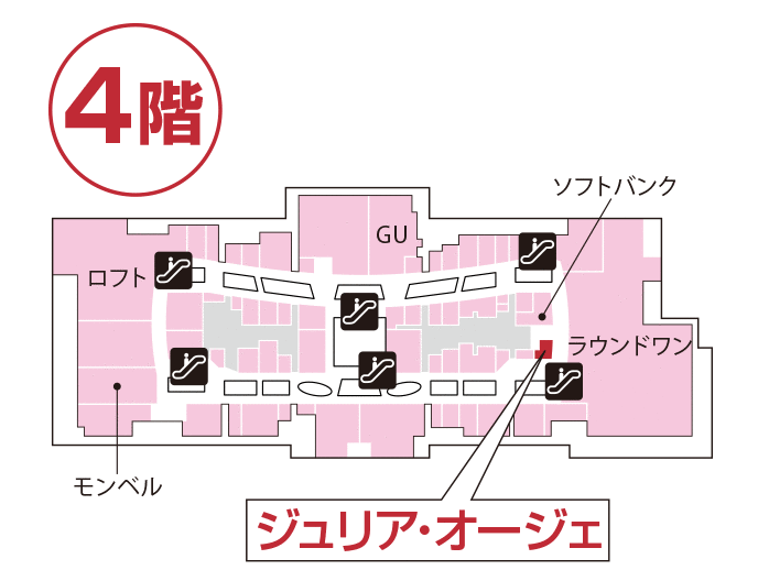 ジュリア・オージェ ららぽーと和泉店 館内図