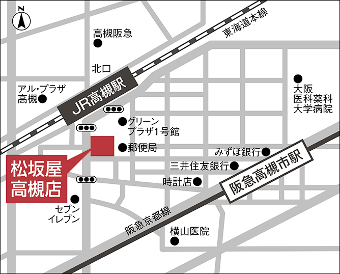ジュリア・オージェ 松坂屋高槻店 地図