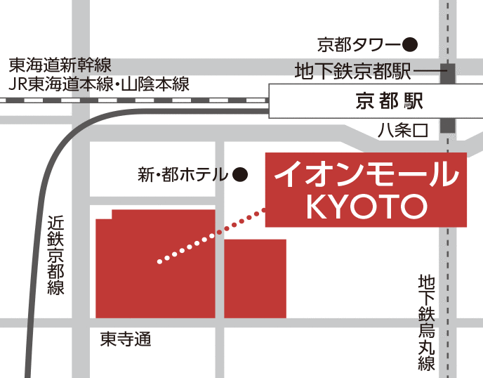 ジュリア・オージェ イオンモールKYOTO店 地図