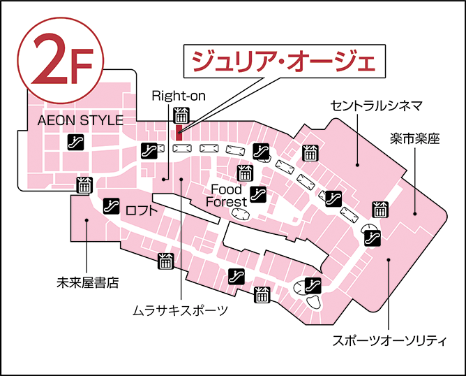 ジュリア・オージェ イオンモール宮崎店 館内図