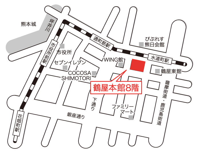 ジュリア・オージェ 鶴屋百貨店 地図